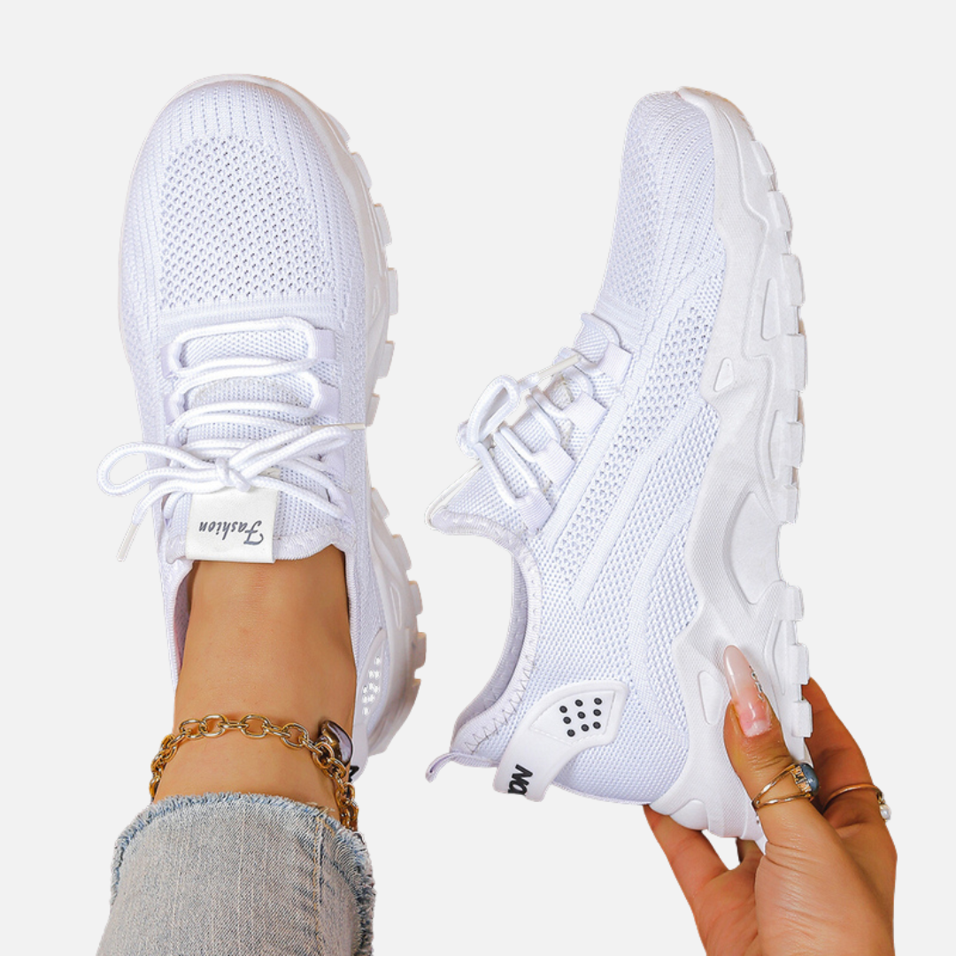 Lene | Chunky Sneakers med Snøre og Plateau
