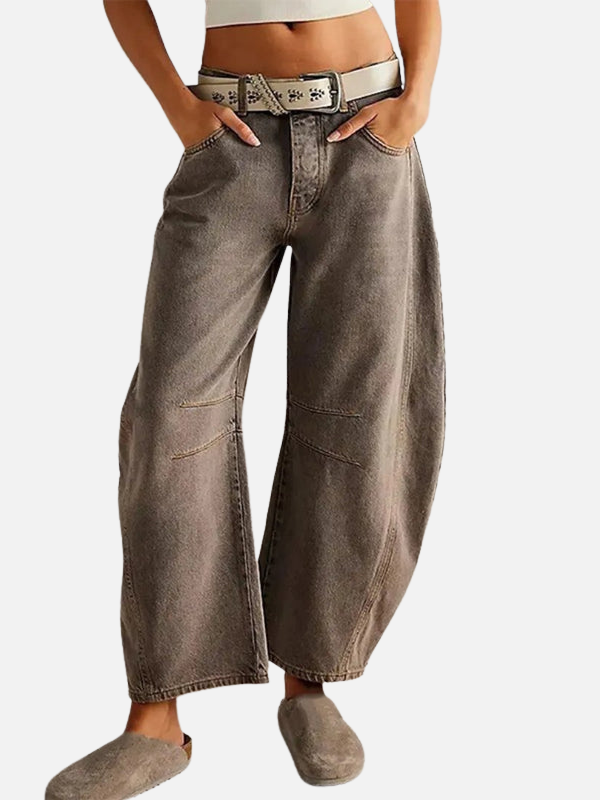 Anna | Barrel Jeans med Rund Pasform til Dame