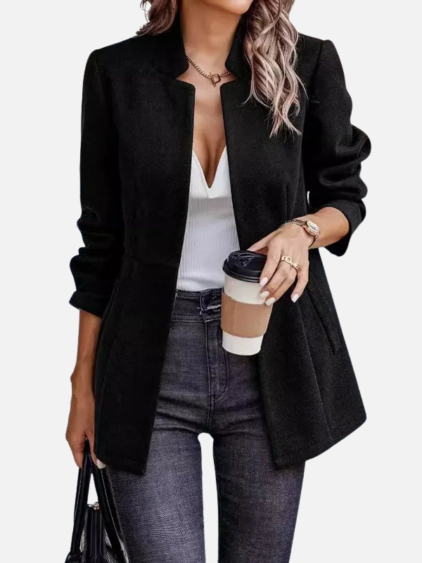 Pia | Elegant Dameblazer i Sildebensmønster