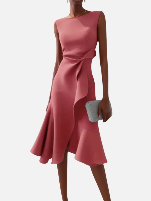 Anna | Elegant Figursyet Festkjole i Midi