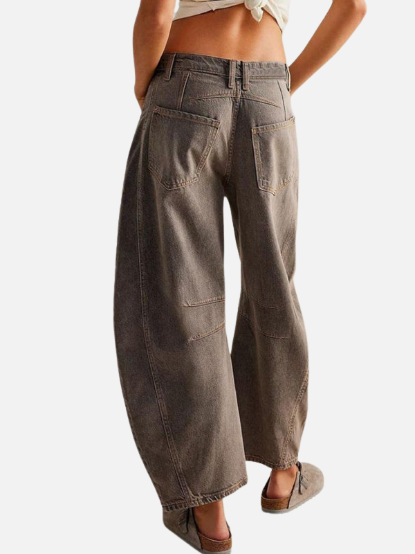 Anna | Barrel Jeans med Rund Pasform til Dame
