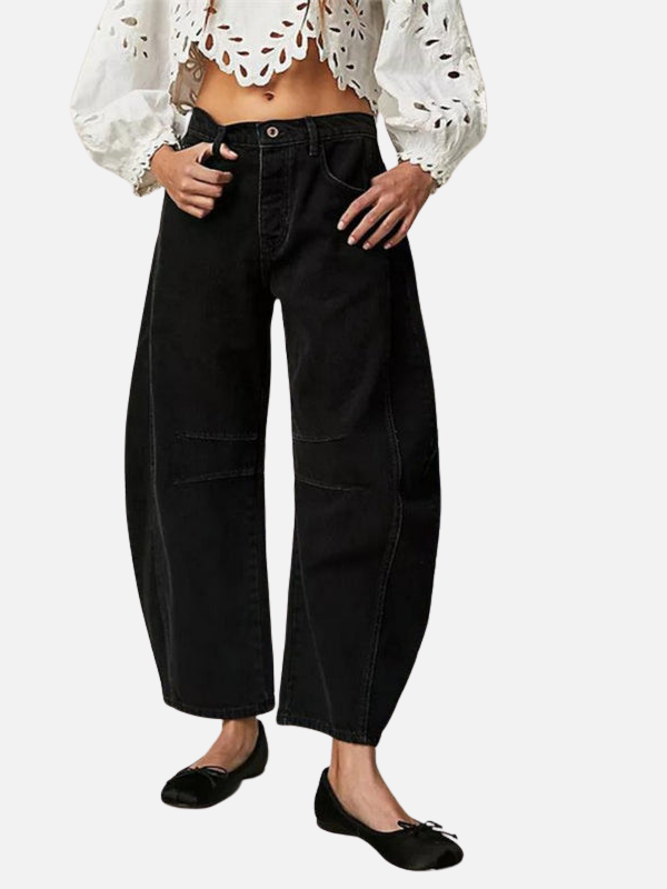 Anna | Barrel Jeans med Rund Pasform til Dame