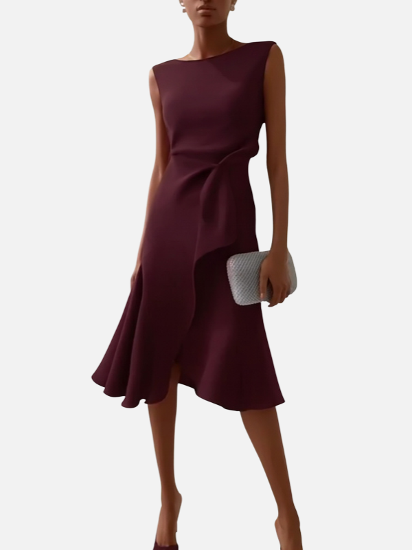 Anna | Elegant Figursyet Festkjole i Midi
