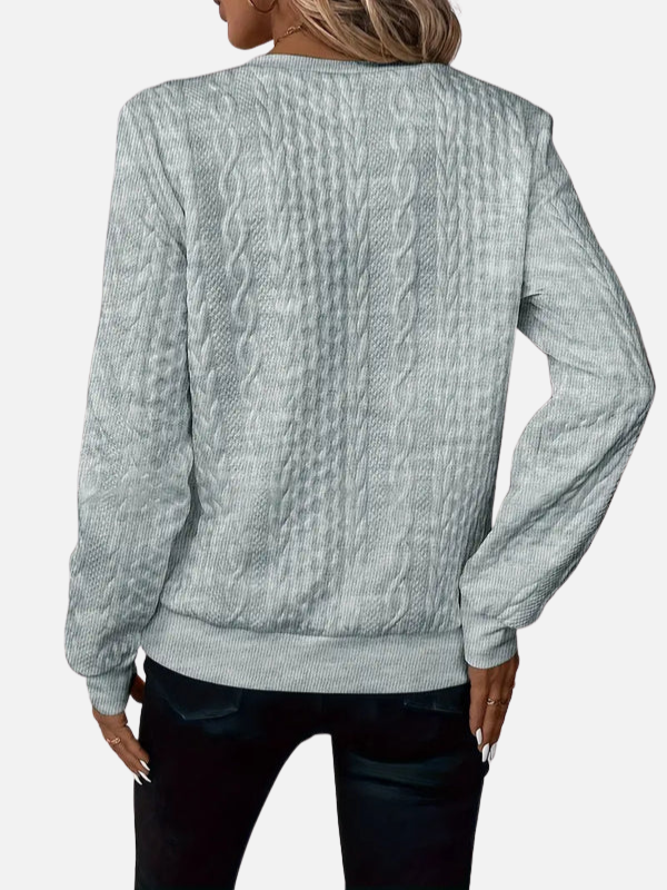 Ida | Half-Zip Trøje i Kabelmønster