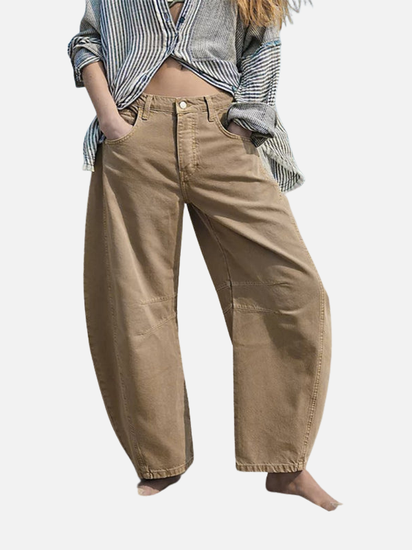 Anna | Barrel Jeans med Rund Pasform til Dame