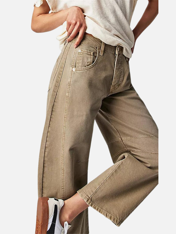 Anna | Barrel Jeans med Rund Pasform til Dame