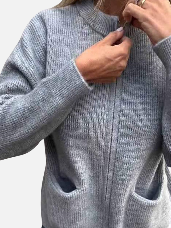 Karen | Strikcardigan med Lynlås og Lommer