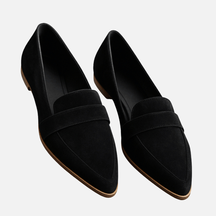 Mette | Spidse Loafers i Ruskinds-look