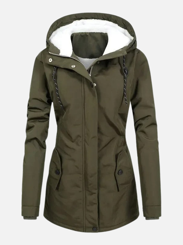 Lene | Foret Parka med Hætte & Teddyfór – Dame
