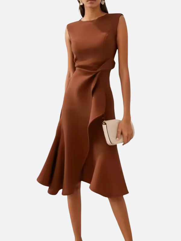 Anna | Elegant Figursyet Festkjole i Midi