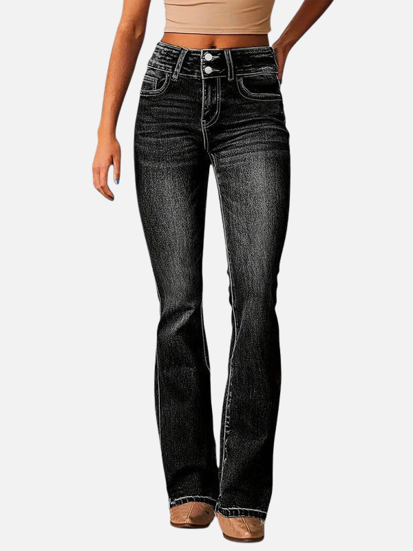 Pia | Bootcut Jeans med Høj Talje til Dame