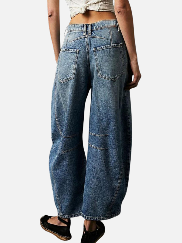 Anna | Barrel Jeans med Rund Pasform til Dame