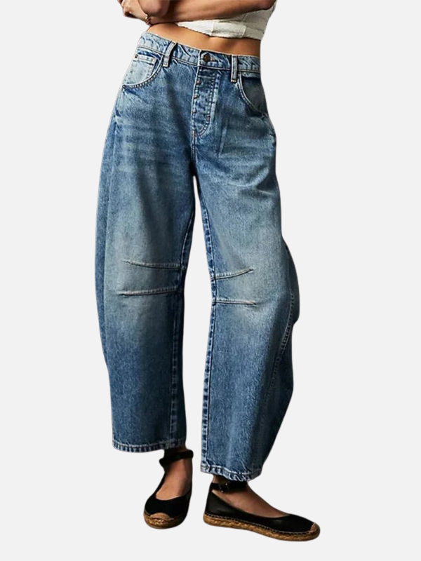 Anna | Barrel Jeans med Rund Pasform til Dame