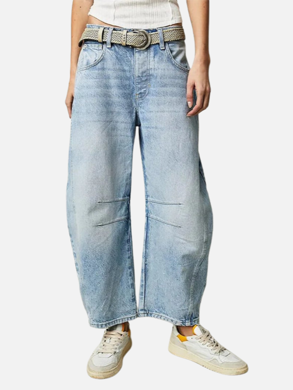 Anna | Barrel Jeans med Rund Pasform til Dame