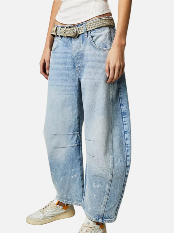 Anna | Barrel Jeans med Rund Pasform til Dame