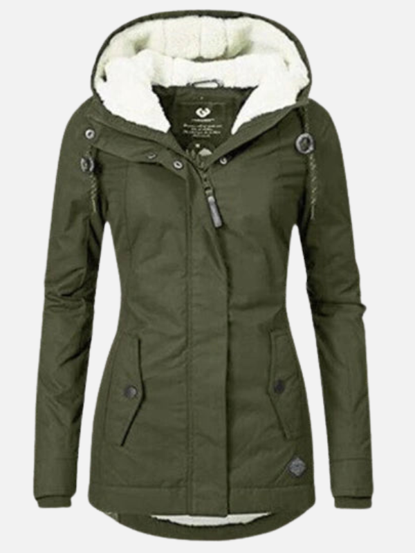Lene | Foret Parka med Teddyfór & Hætte – Dame