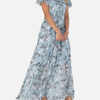 Maria | Blomstret Maxikjole med V-Hals, Sommer