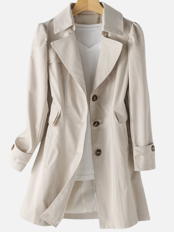 Maria | Taljeret Trenchcoat med Reverskrave – Dame
