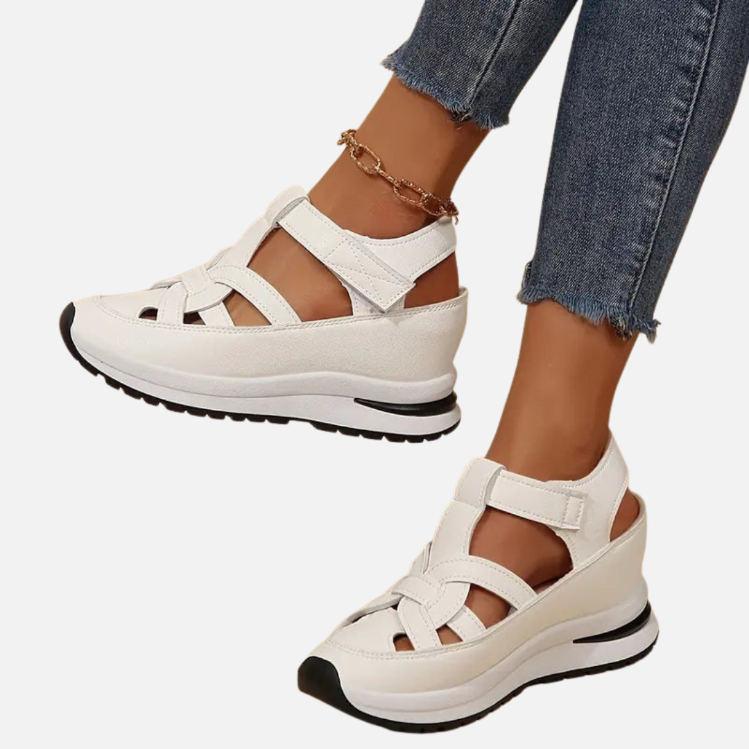 Anne | Platformsandaler med Velcrorem