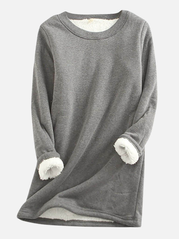Kirsten | Sherpa-foret Sweatshirt i Blød Fleece