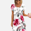 Anne | Blomstret Minikjole med Flæser, Sommer