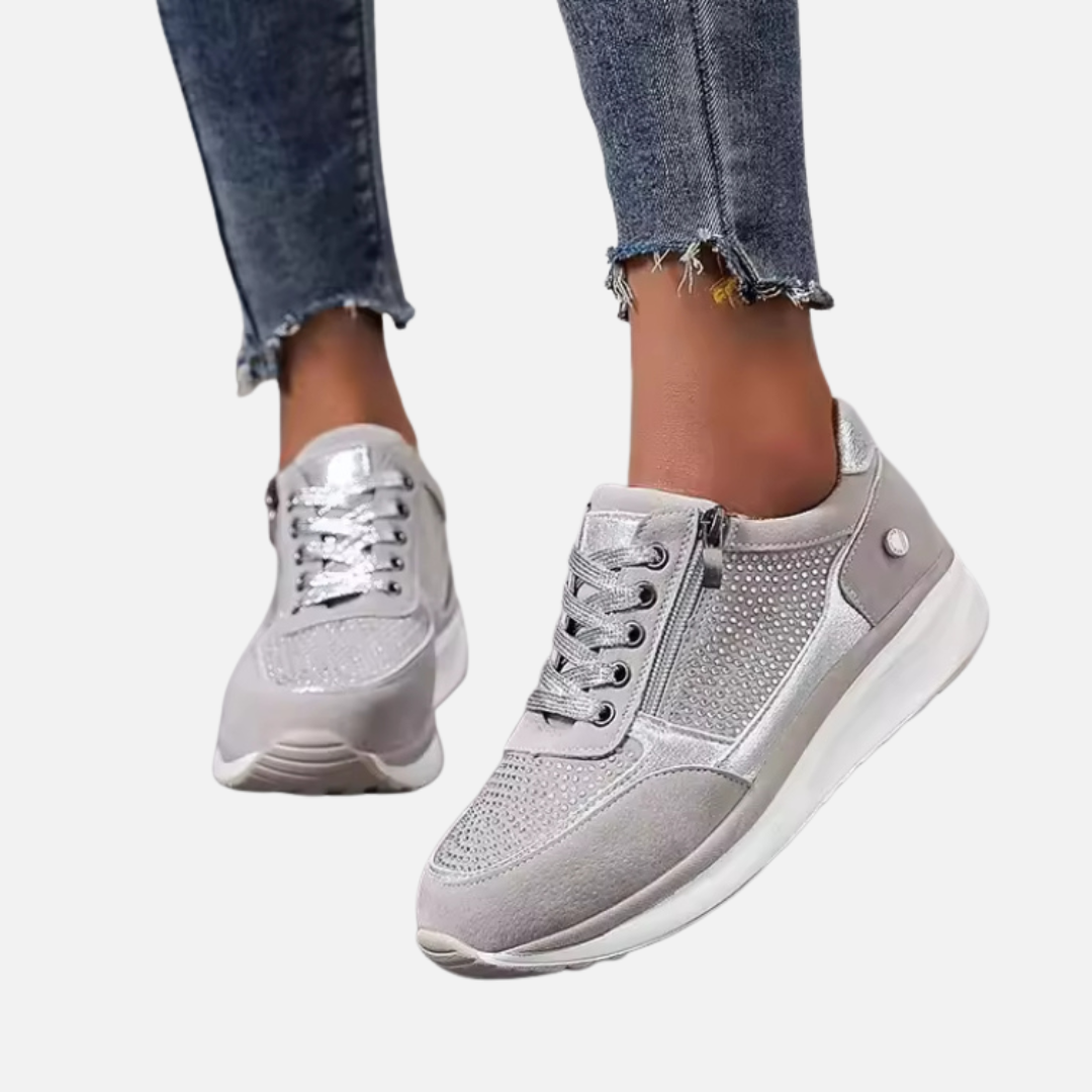 Camilla | Damesneakers med Lynlås og Snøre
