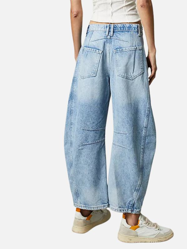 Anna | Barrel Jeans med Rund Pasform til Dame