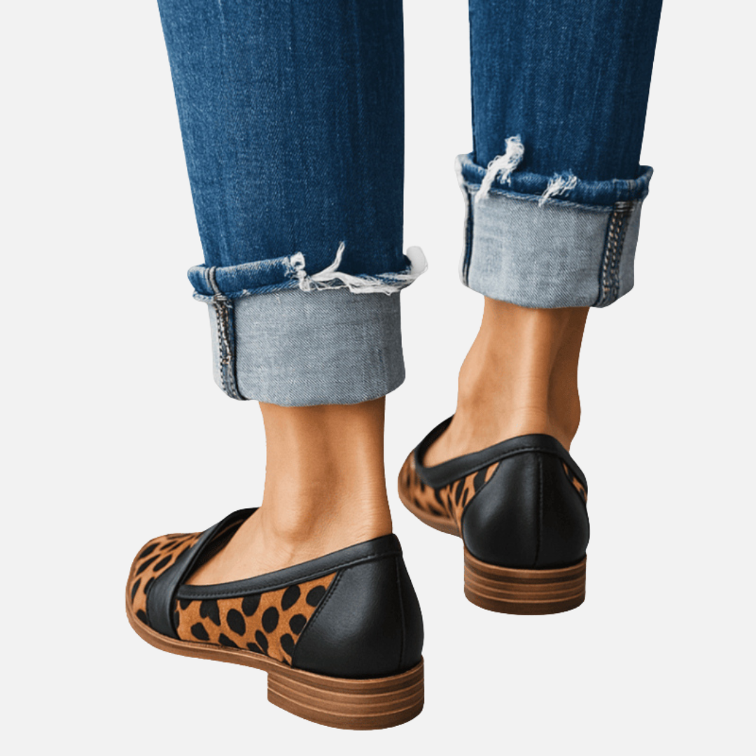 Mette | Spidse Loafers i Ruskinds-look