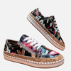 Karen | Blomstrede Sneakers med Snøre og Plateau
