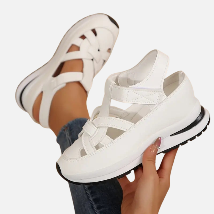 Anne | Platformsandaler med Velcrorem
