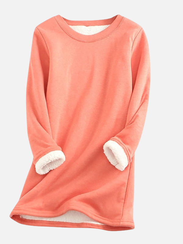 Kirsten | Sherpa-foret Sweatshirt i Blød Fleece