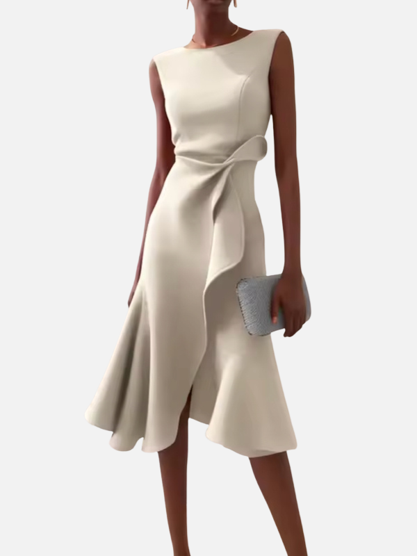 Anna | Elegant Figursyet Festkjole i Midi