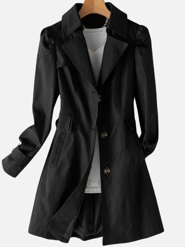 Maria | Taljeret Trenchcoat med Reverskrave – Dame