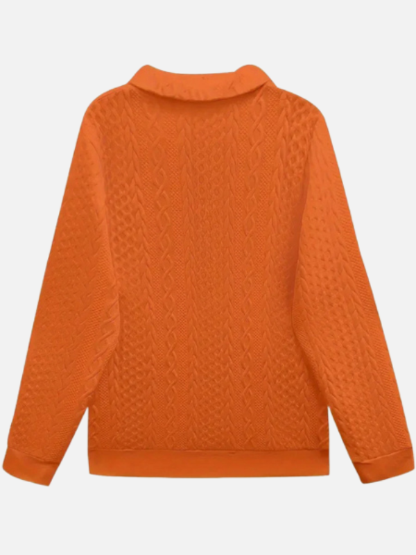 Ida | Half-Zip Trøje i Kabelmønster