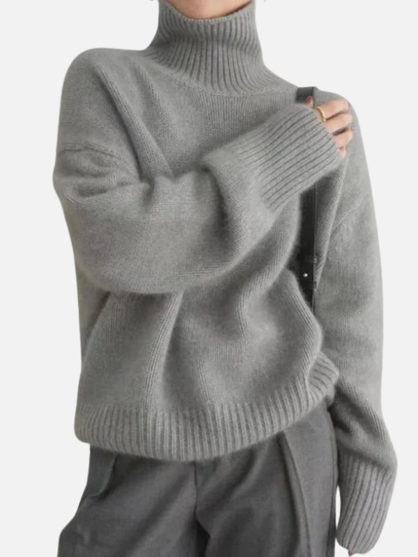 Karen | Blød Rullekravesweater i Oversize