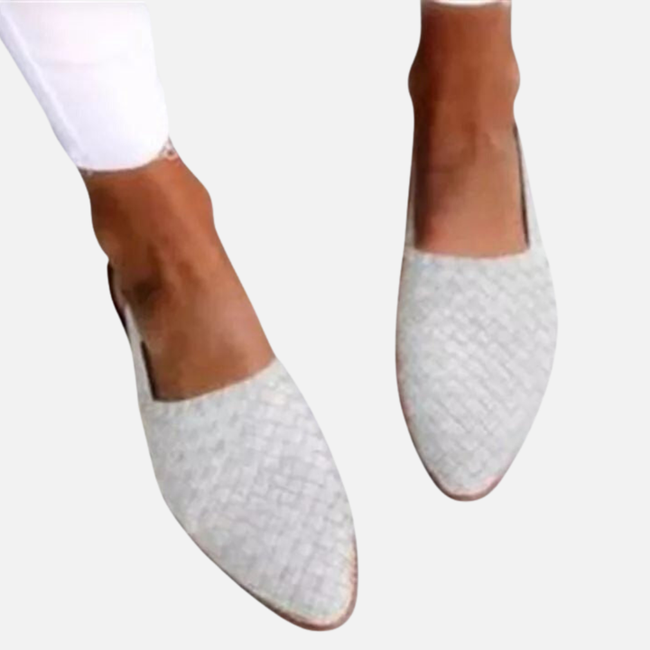 Mette | Spidse Flettede Mules, Flade