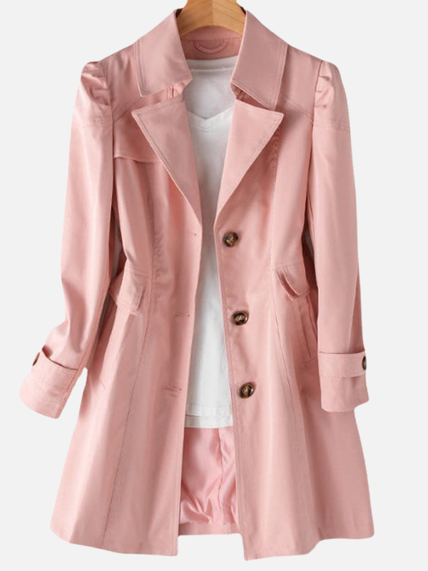 Lone | Taljeret Trenchcoat med Reverskrave – Dame