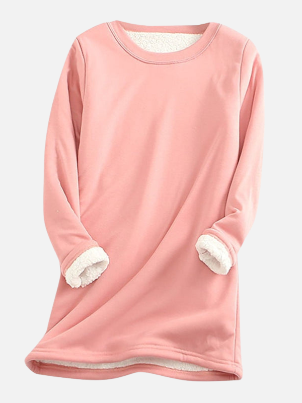 Kirsten | Sherpa-foret Sweatshirt i Blød Fleece