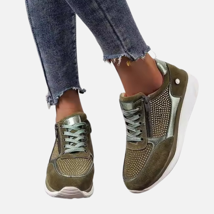 Camilla | Damesneakers med Lynlås og Snøre