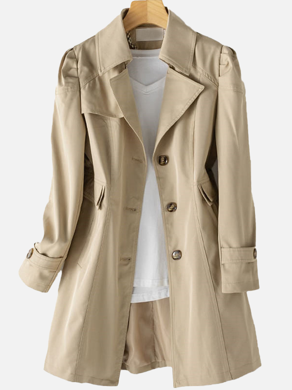 Lone | Taljeret Trenchcoat med Reverskrave – Dame