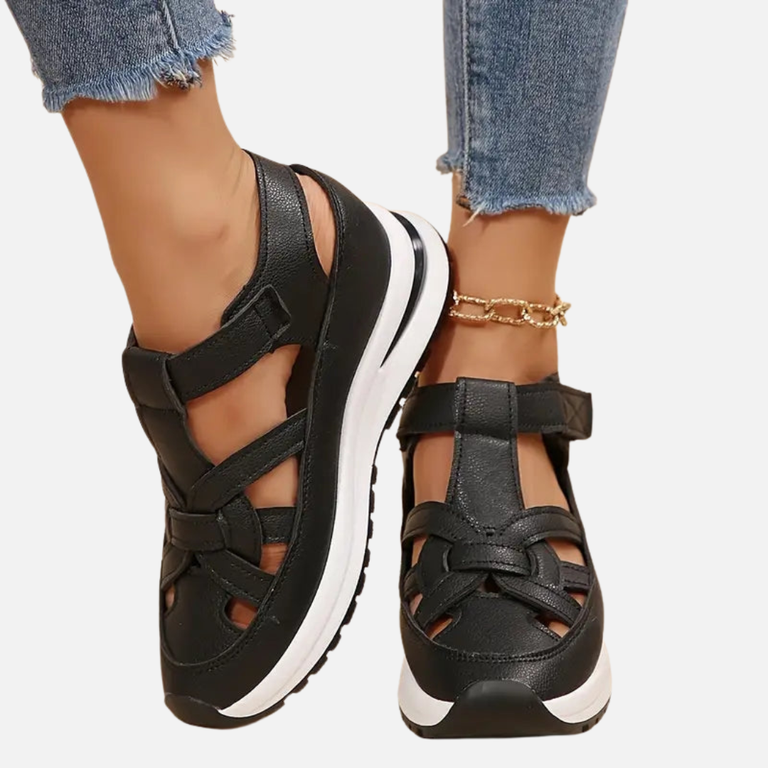 Anne | Platformsandaler med Velcrorem