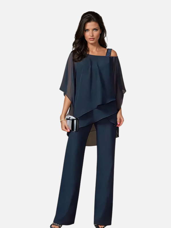Anna | Elegant Cold-Shoulder Sæt med Bukser