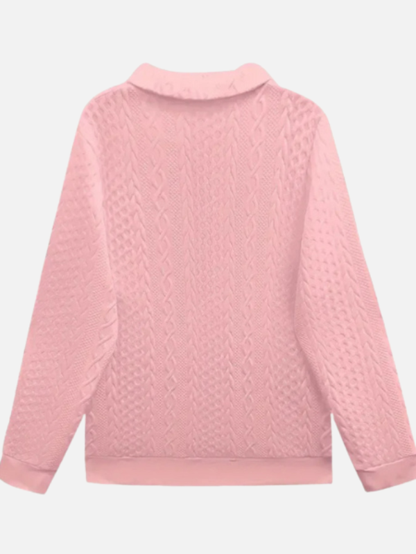 Ida | Half-Zip Trøje i Kabelmønster