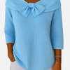Lene | Elegant Ribstrik Bluse med Sløjfe
