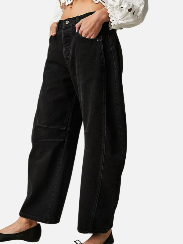 Anna | Barrel Jeans med Rund Pasform til Dame