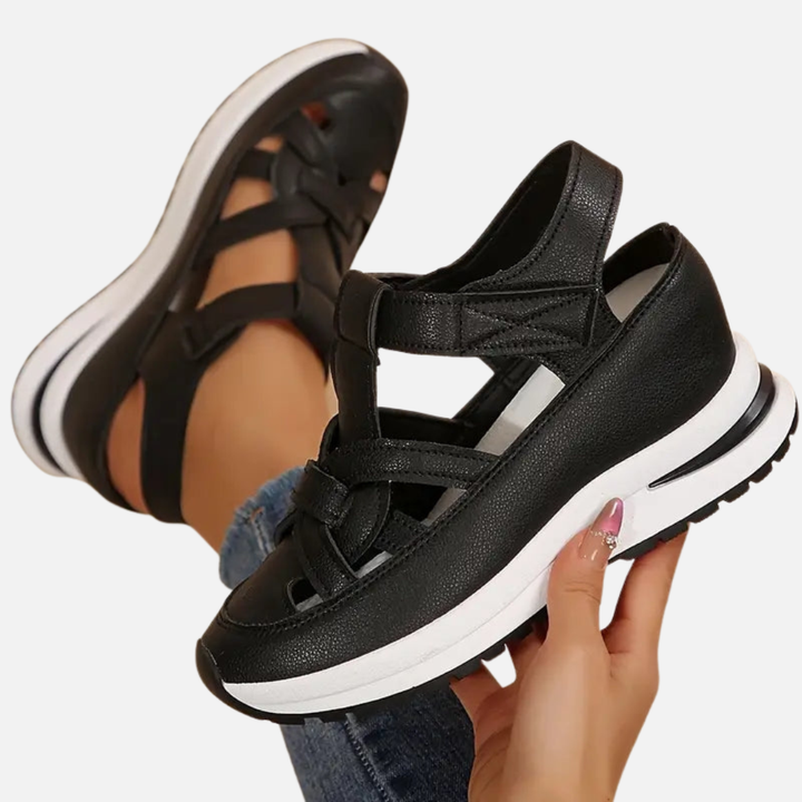 Anne | Platformsandaler med Velcrorem