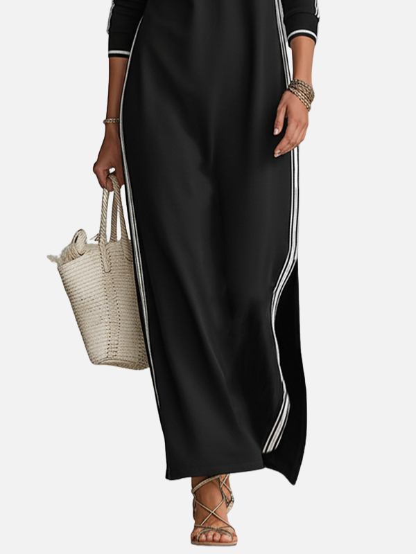 Lone | Langærmet Sweatshirtkjole, Sporty Maxi
