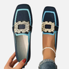 Susanne | Loafers med Firkantet Tå og Spænde