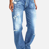 Anne | Hullede Jeans med Lige Ben til Dame