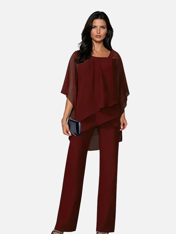 Anna | Elegant Cold-Shoulder Sæt med Bukser
